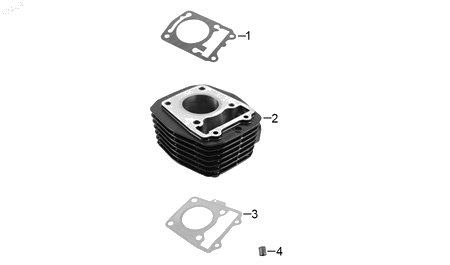 Diagrama Cilindro para moto Hero IGNITOR 125 2025 — refacciones compatibles