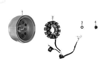 Diagrama Generador — Estator para moto Hero IGNITOR 125 2025