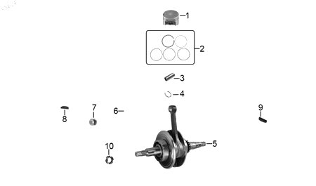 Diagrama Cigüeñal para moto Hero IGNITOR 125 2025 — refacciones compatibles
