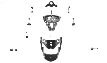 Diagrama Plásticos — Cubierta Swich Encndido para moto Hero IGNITOR 125 2025