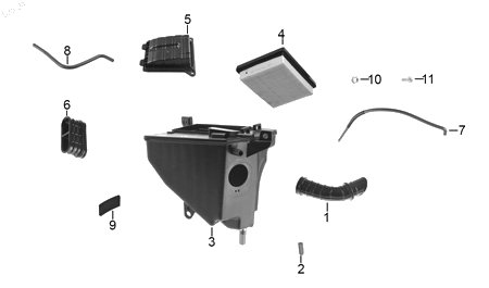 Diagrama Filtro de aire y sistema de enfriamiento — Manguera Respiradero para moto Hero IGNITOR 125 2025