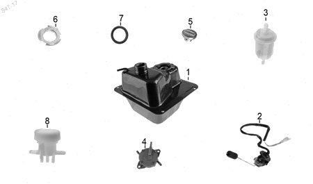 Diagrama Tanque de Combustible Italika MODENA150 2019