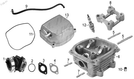 Diagrama Cabeza de Cilindro Italika MODENA175 2022