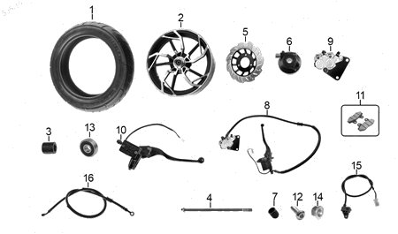 Diagrama Rueda Delantera Italika MODENA175 2022