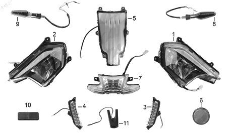 Diagrama Luces Italika MODENA175 GPS 2026