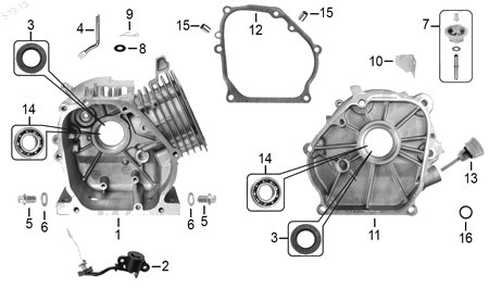 Diagrama Cárter Italika R3100P-3 2016