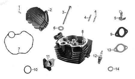 Diagrama Cabeza de Cilindro Italika RC125 2022