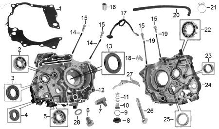 Diagrama Cárter Italika RC125 2022