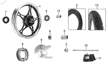 Diagrama Rueda Trasera Italika RC125 2022