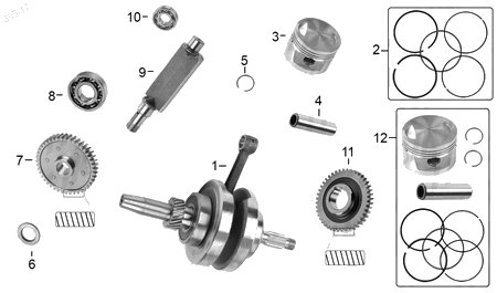 Diagrama Cigüeñal Italika RC150 2017