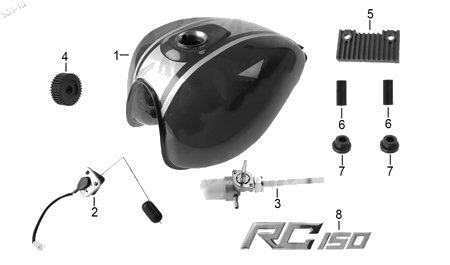 Diagrama Tanque de Combustible Italika RC150 2016