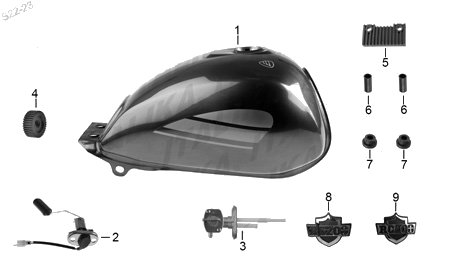 Diagrama Tanque de Combustible Italika RC200 2024