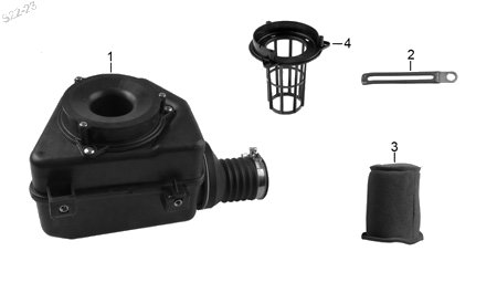 Diagrama Filtro de Aire y Sistema de Enfriamiento Italika RC200 2024