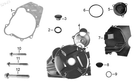 Diagrama Cubierta Izquierda Cárter Italika RC250 2024