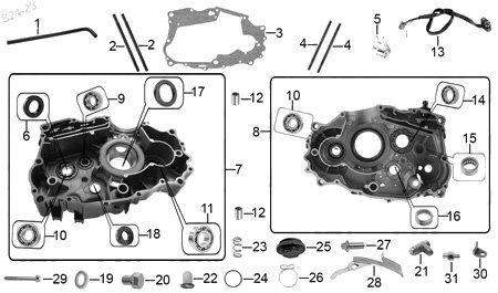 Diagrama Cárter Italika RC250 2024