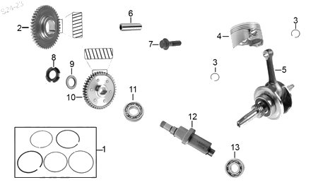 Diagrama Cigüeñal Italika RC250 2024