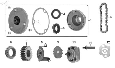 Diagrama Bomba de Aceite Italika RC250 2024