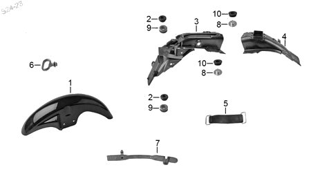 Diagrama Salpicaderas Italika RC200 2019