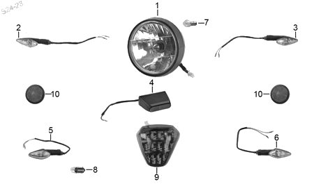 Diagrama Luces Italika RC200 2019