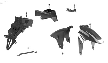 Diagrama Salpicaderas Italika RT200 GP 2019