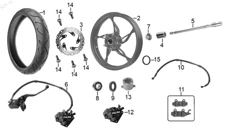 Diagrama Rueda Delantera Italika RT250 2018