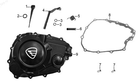Diagrama Cubierta Derecha Cárter Italika RT250 SPORT 2020