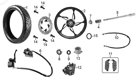 Diagrama Rueda Delantera Italika RT250 2021