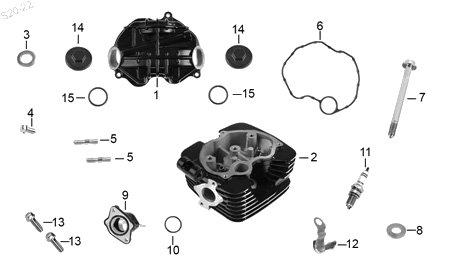 Diagrama Cabeza de Cilindro Italika SPTFIRE 250 2023