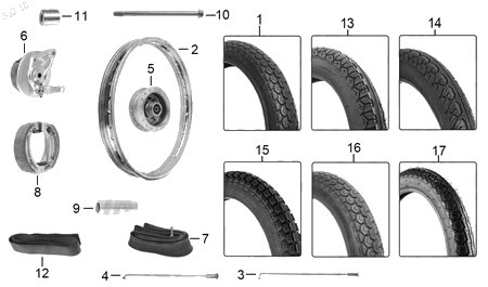 Diagrama Rueda Trasera Italika ST90 2017