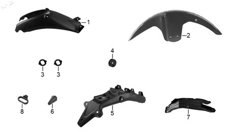 Diagrama Salpicaderas Italika ST90 2021
