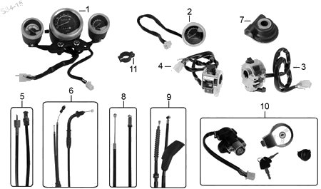 Diagrama Controles y Mandos Italika TC250 2015