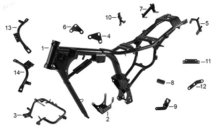 Diagrama Cuadro Italika TC200 NEGRA 2020