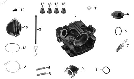 Diagrama Cabeza de Cilindro Italika TC250 2015