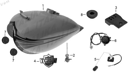 Diagrama Tanque de Combustible Italika TC250 2015