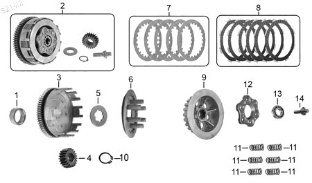 Diagrama Sistema de Embrague Italika TC250 2020