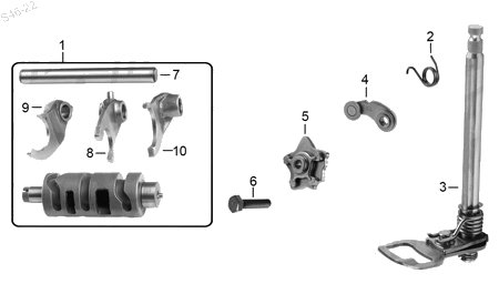 Diagrama Tambor Selector Italika TC250 2023