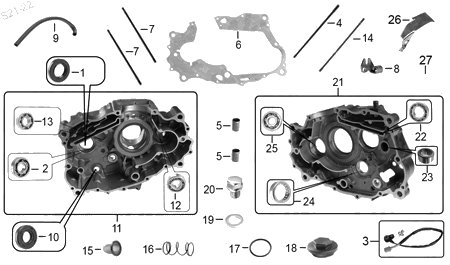 Diagrama Cárter Italika TC250 2020