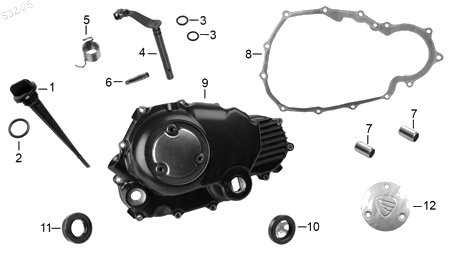 Diagrama Cubierta Derecha Cárter Italika TC250 2015