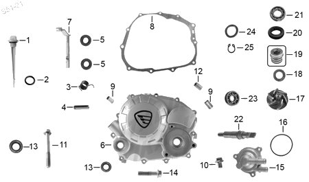 Diagrama Cubierta Derecha Cárter Italika DM150 2026