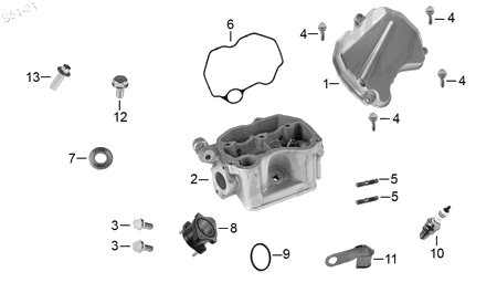 Diagrama Cabeza de Cilindro Italika TITAN 2016