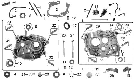 Diagrama Cárter Italika DT90 2017
