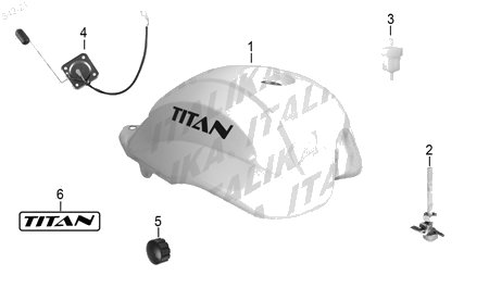 Diagrama Tanque de Combustible Italika TITAN 2016