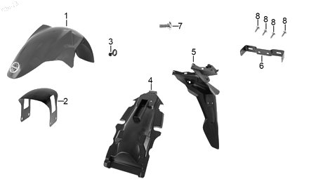 Diagrama Salpicaderas — Salpicadera Int Tras para moto Benelli TNT 15 2023
