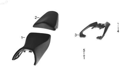 Diagrama Asientos y parrillas — Apoyabrazos para moto Benelli TNT 15 2023