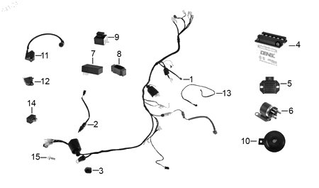 Diagrama Eléctrico — Arnes Principal para moto Benelli TNT 15 2023