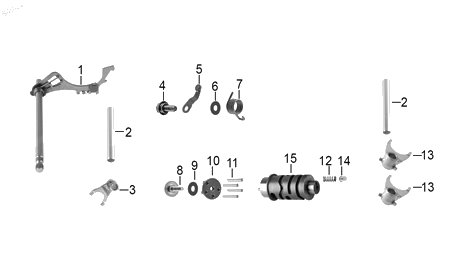 Diagrama Tambor Selector para moto Benelli TNT 150I 2023 — refacciones compatibles