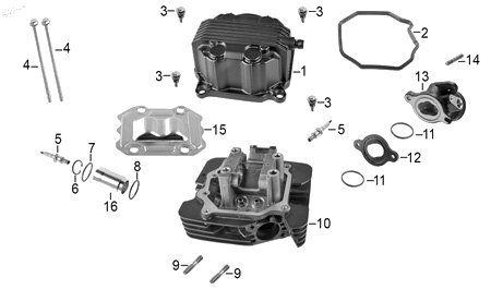 Diagrama Cabeza de cilindro — Bujia NGK,CR7HSA para moto Benelli TNT 150I 2023-2026