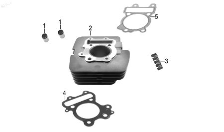 Diagrama Cilindro — Bloque Reductor Vibracion para moto Benelli TNT 150I 2023-2026