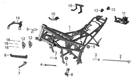 Diagrama Cuadro para moto Benelli TNT 150I 2023 — refacciones compatibles