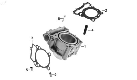 Diagrama Cilindro — Empaque Cilindro para moto Benelli TNT 25N 2023-2026